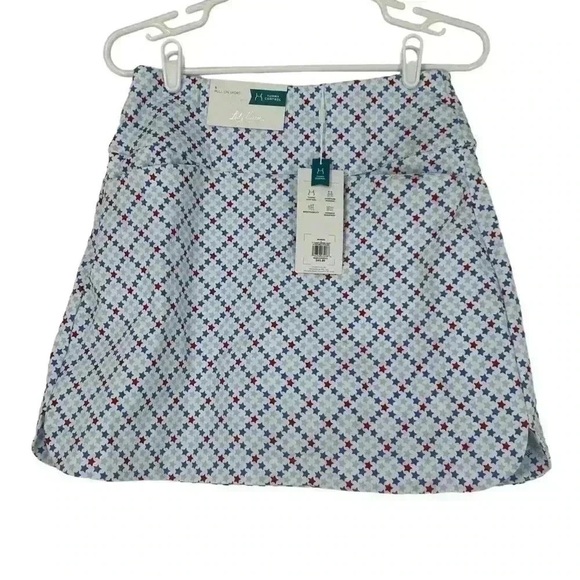 LADY HAGEN SKORT WOMENS S 17” MULTI PLAID TUMMY CONTROL TENNIS GOLF ACTIVE NWT - Picture 1 of 15
